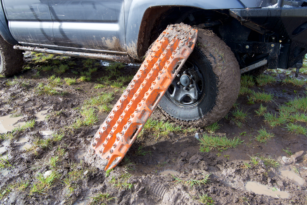 While MAXTRAX wasn't at the event in any official capacity, they were utilized to great success to extract many overland rigs from the general camping area. I also saw them used as walking bridges across the muck so that people didn't track mud into their RTTs.