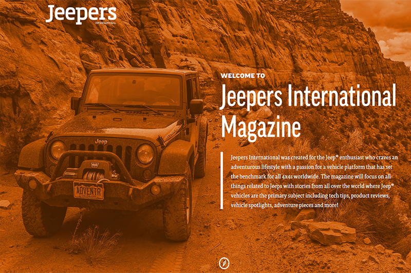 Jeepers Landing Page screen shot